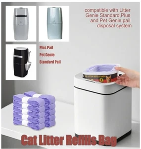 10 Pack Cat Litter Refill Bags Compatible w/Litter Genie/Standard/Litter Refill - Picture 1 of 3