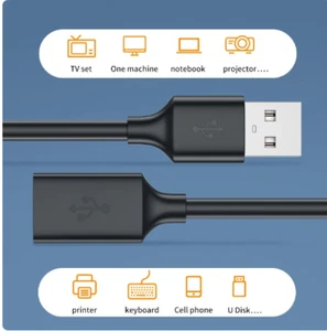 Cavo Prolunga USB 2.0 Maschio/Femmina Estensione 1.5m/3m/5m metri alta qualita - Foto 1 di 5