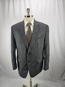 Ralph Lauren men's Gray Wool Cashmere Herringbone Blazer Jacket 44R - Picture 1 of 8