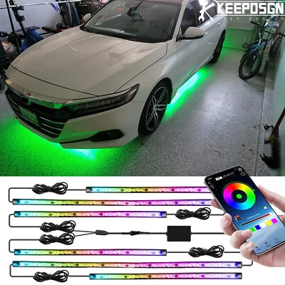 Kit de iluminación LED bajo brillo multicolor RGB para Honda Accord Civic 6 piezas Foto 1 de 4
