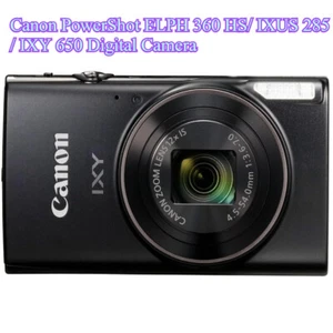Canon PowerShot ELPH 360 HS/ IXUS 285/ IXY 650 Digital Camera WiFi NFC Black - Picture 1 of 11