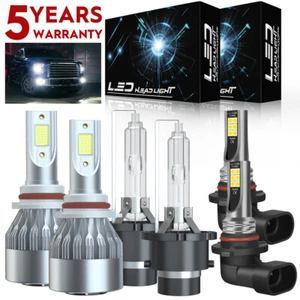 For Lexus LS460 2007-2012 LED HID Headlight High Low Beam + Fog Light Bulbs Kit - Picture 1 of 18