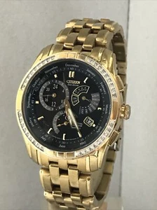 Citizen Herren Diamant Eco Drive Kaliber 8700 GOLD PVD Armband Uhr BL8042-54E - Bild 1 von 12