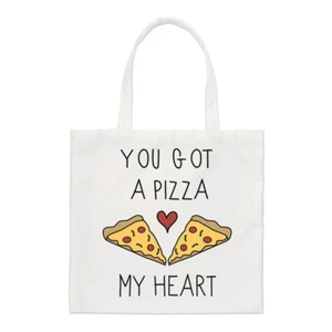 You Got A Pizza My Heart Regular Tote Bag Valentines Day Funny Shoulder - Picture 1 of 1