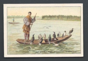 Fishing with Cormorants Bird Hunting China ca 1900 - Picture 1 of 1