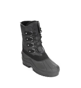 NWOB Polar Armor Mens All-Weather Suede Snow Boots Water-Resistant Black Size 11 - Picture 1 of 8