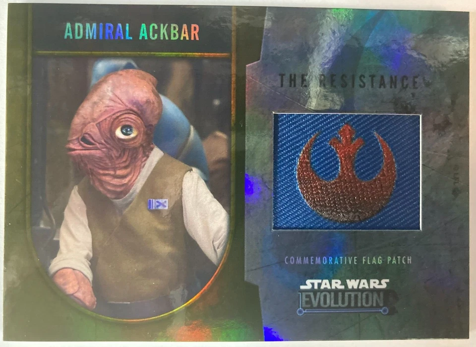 2016 Topps Evolution STAR WARS Flag Patch Relic Admiral Ackbar  SP 17/25 - Image 1 of 2