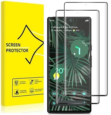 2 Pack For Google Pixel 6 Pro Tempered Glass Screen Protector Full Cover - Image 1 of 4