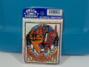 Arizona Prisma Embleme Souvenir selbstklebender Aufkleber Wüstenkaktus Glitzer Neu in Verpackung - Bild 1 von 1