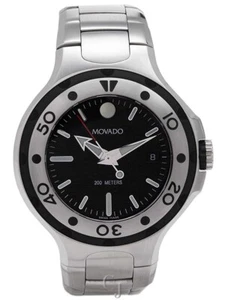 MOVADO SERIES 800 MEN’S WATCH BLACK DIAL 2600001 - Picture 1 of 3