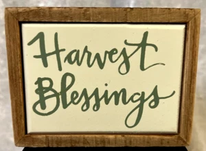 Harvest Blessings - 4"X3"X  1" - Primitives by Kathy - New s - Picture 1 of 2