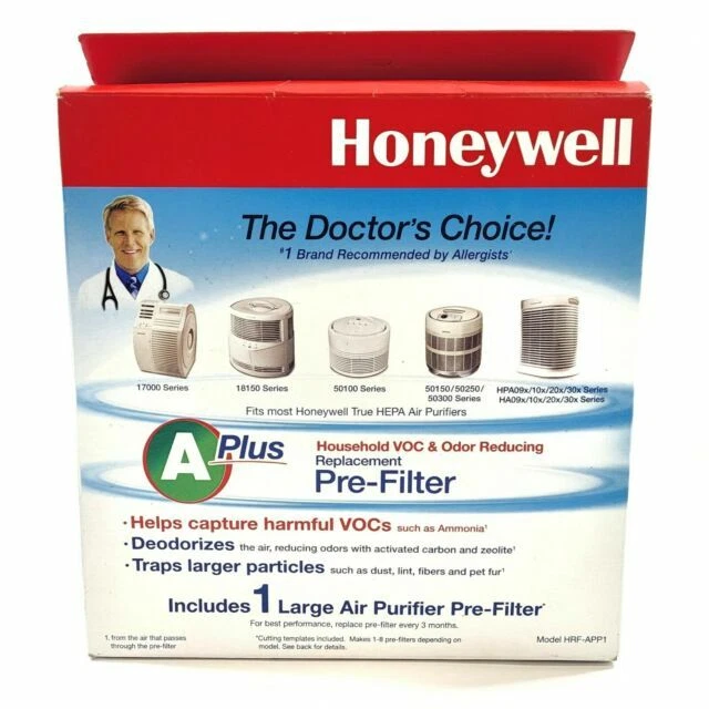 Honeywell HRF-APP1 Filter A Plus Household Odor & Gas Reducing Universal Pre-Filter