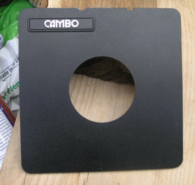 genuine metal Cambo SC Monorail  lens board for  copal 3  65mm hole 5x4 10x8 - Image 1 of 2