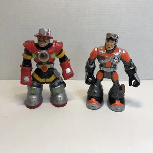 2 Fisher Price Rescue Heroes Fireman Diver - Picture 1 of 7