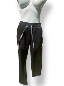Figs Technical Collection Scrubs High Waisted Yola Petite Black Pants Small - Picture 1 of 10