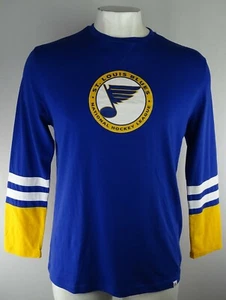 Camicia uomo St. Louis Blues NHL Majestic ricamata manica lunga - Foto 1 di 7