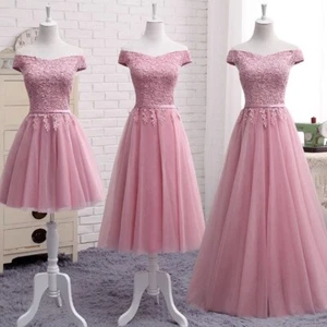 Mujeres Vestido Formal Noche Fiesta Baile de graduación Vestidos de Encaje Boda Dama de honor Moda - Imagen 1 de 29