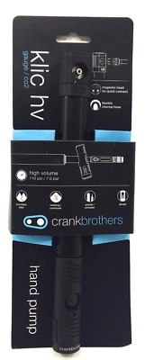 CRANK BROTHERS Air Pump Klic HV Gauge + CO2, Midnight Edition - Image 1 of 4