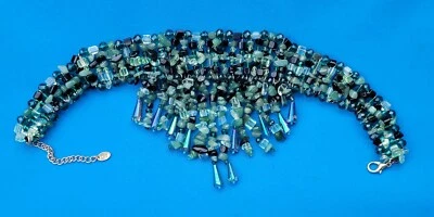 Collar Gargantilla Zara Verde Aventurina Cristal y Vidrio Cuentas Collar Declaración Foto 1 de 4