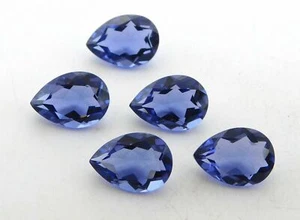10X14 MM Lab Created Tanzanite Pear Cut Lot Loose Gemstone For Jewelry P-535 - Picture 1 of 3
