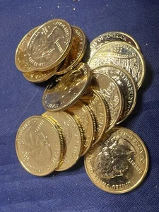 2005 State quarter (24k GOLD PLATED) Oregon Coin UNCIRCULATED 1 - Picture 1 of 3