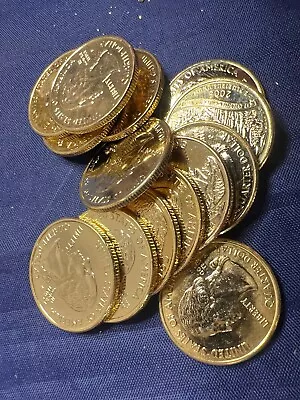 2005 State quarter (24k GOLD PLATED) Oregon Coin UNCIRCULATED 1 - Image 1 of 3