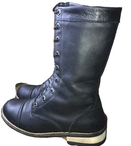 Kodiak Bethany Zip Waterproof Boots Women's 8..5 Full Lace Leather Moto Winter - Picture 1 of 10