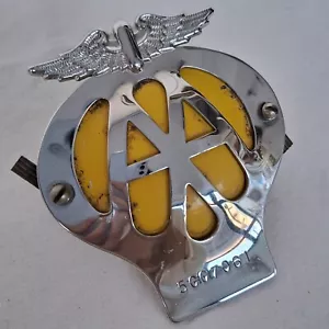 VINTAGE AA CAR BADGE Chrome / Enamel Number reference 5C0761 Motoring - Foto 1 di 4