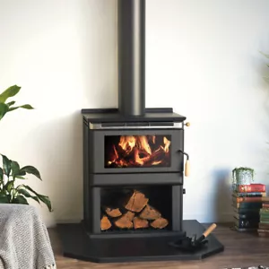 Bare Outdoors Freestanding Wood Fire Heater + Woodstack Storage - Picture 1 of 2