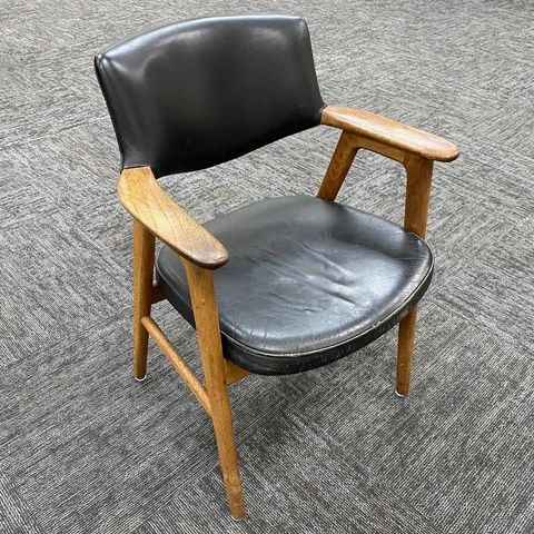 VTG 1950s Danish Modern Teak Desk Armchair Erik Kirkegaard Høng Stolefabrik MCM Cover
