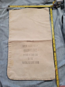 Vintage Bank Money Deposit Bag Federal Reserve Bank Size E McDowell Ind. 18x10.5 - Picture 1 of 4