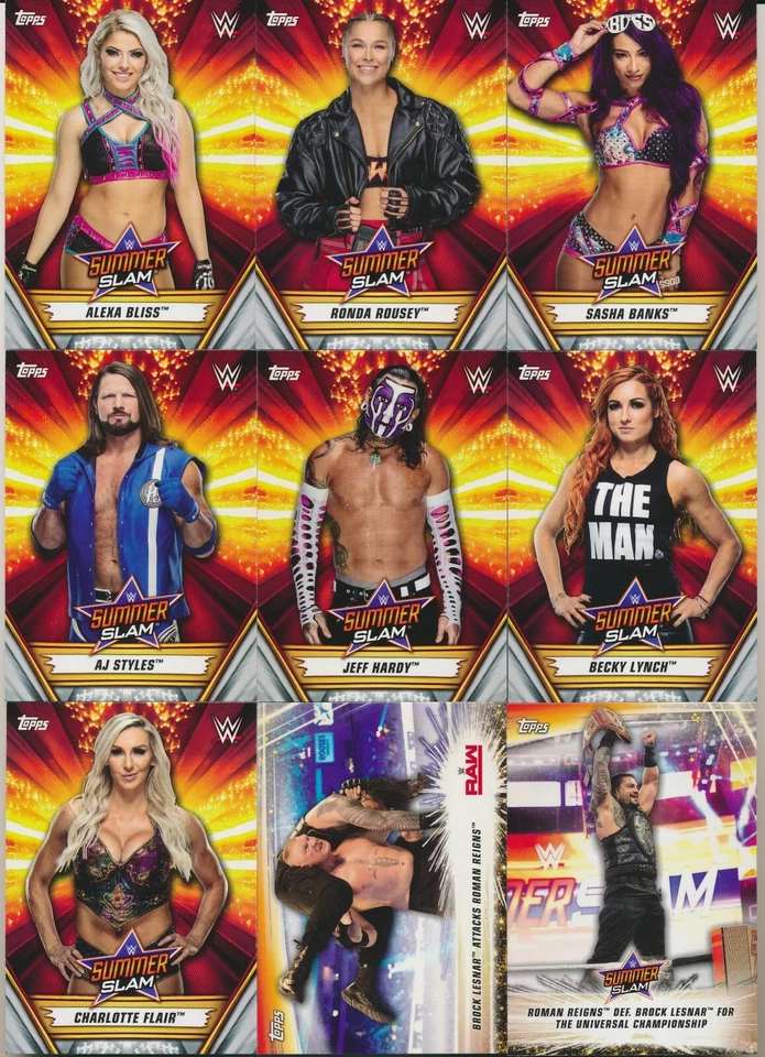 2019 Topps WWE SummerSlam Wrestling cards Pick From List - Image 1 of 1