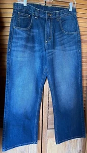 WRANGLER, ADJUST TO FIT WAISTBAND, RELAXED STRAIGHT, 14 HUSKY, BLUE JEANS, NEW - Picture 1 of 9