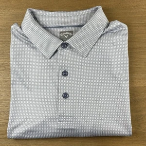 Polo Callaway Uomo XLT Blu Geo AOP Opti-Dri Elasticizzata Swing Tech Golf Shirt - Foto 1 di 10