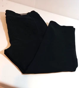 Vintage Damen Earl Jeans dunkel schwarz Denim Skinny, Stretch, gerades Bein Größe 18W - Bild 1 von 5
