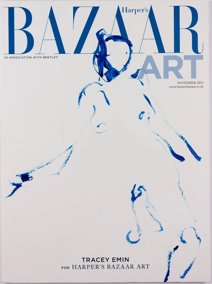 Tracey Emin HARPER'S BAZAAR ART magazine November 2013 Nude sketch BENTLEY LtdEd - Imagem 1 de 1