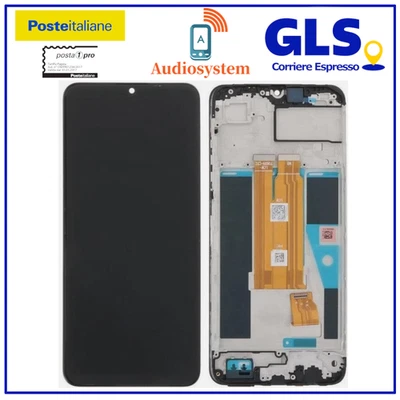 DISPLAY LCD TOUCH SCREEN FRAME per REALME C61 RMX3939 RMX3930 SCHERMO VETRO NERO