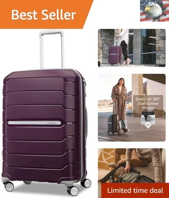 Equipaje rígido expandible ligero de 24 pulgadas con ruedas giratorias dobles de 360° Foto 1 de 4