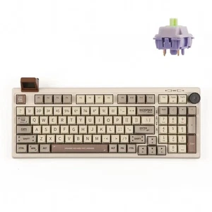 Epomaker RT100 95% Clavier Rétro Mécanique, QWERTY US, Wisteria Linear - Photo 1/16