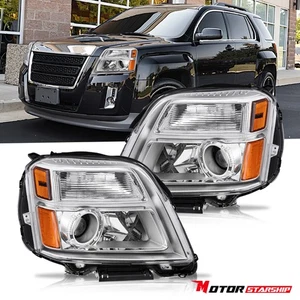 Chrome Housing Amber Corner Headlights for 2010-2015 GMC Terrain SIE SLT LH + RH - Picture 1 of 9