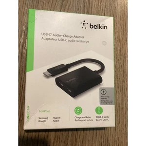 Belkin USB-C Audio + Charge Adapter - 2 USB-C Ports - Fast Charge Enabled - Picture 1 of 4