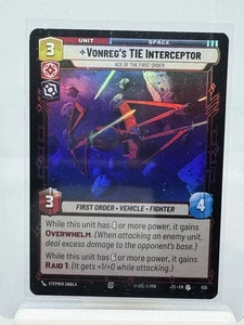 Vonreg's TIE Interceptor - Ace of the First Order [Foil] - SW Unlimited JTL #635 - Imagen 1 de 2