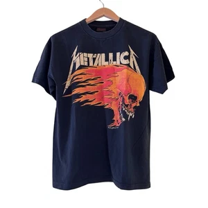 Vintage 90s Metallica Flaming Skull Summer Sh-t 94 Shirt L Modern Reprint - Bild 1 von 7