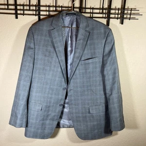Collection by Michael Strahan Blazer Mens 44R Gray Plaid Classic Fit Suit Jacket - Picture 1 of 10
