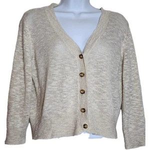 Jennifer Lopez Size Large thin sweater with gold metallic thread (D8) - Picture 1 of 5