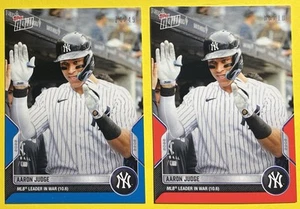 2022 Topps Now AARON JUDGE SSP Red /10 & Blue /49 MVP WAR 62 HR Rainbow Yankees - Picture 1 of 3
