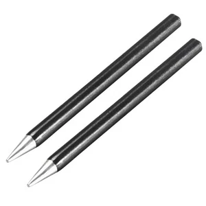 2pcs Lead-free Soldering Iron Tip Replacement Solder Conical 40W Black - Picture 1 of 5