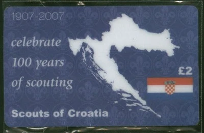 2007 'Scouts of Croatia' £2 phonecard unused - Image 1 of 2