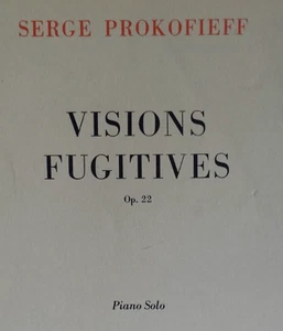 Vintage Sheet Music / Book Visions Fugitives Op. 22 Serge Prokofieff c1947 - Picture 1 of 4