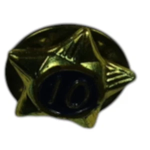 Pin de servicio BSA 10 años tono dorado GLD Bdr (VT2107) - Imagen 1 de 2